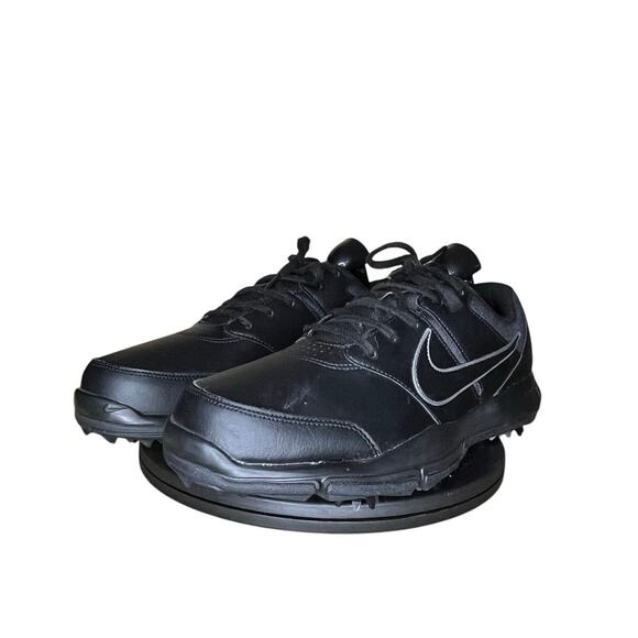 ***SOLD*** Mens Nike Durasport 4 Spikeless Golf Shoes Size 10 Black Metallic - Picture 2 of 6